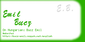 emil bucz business card